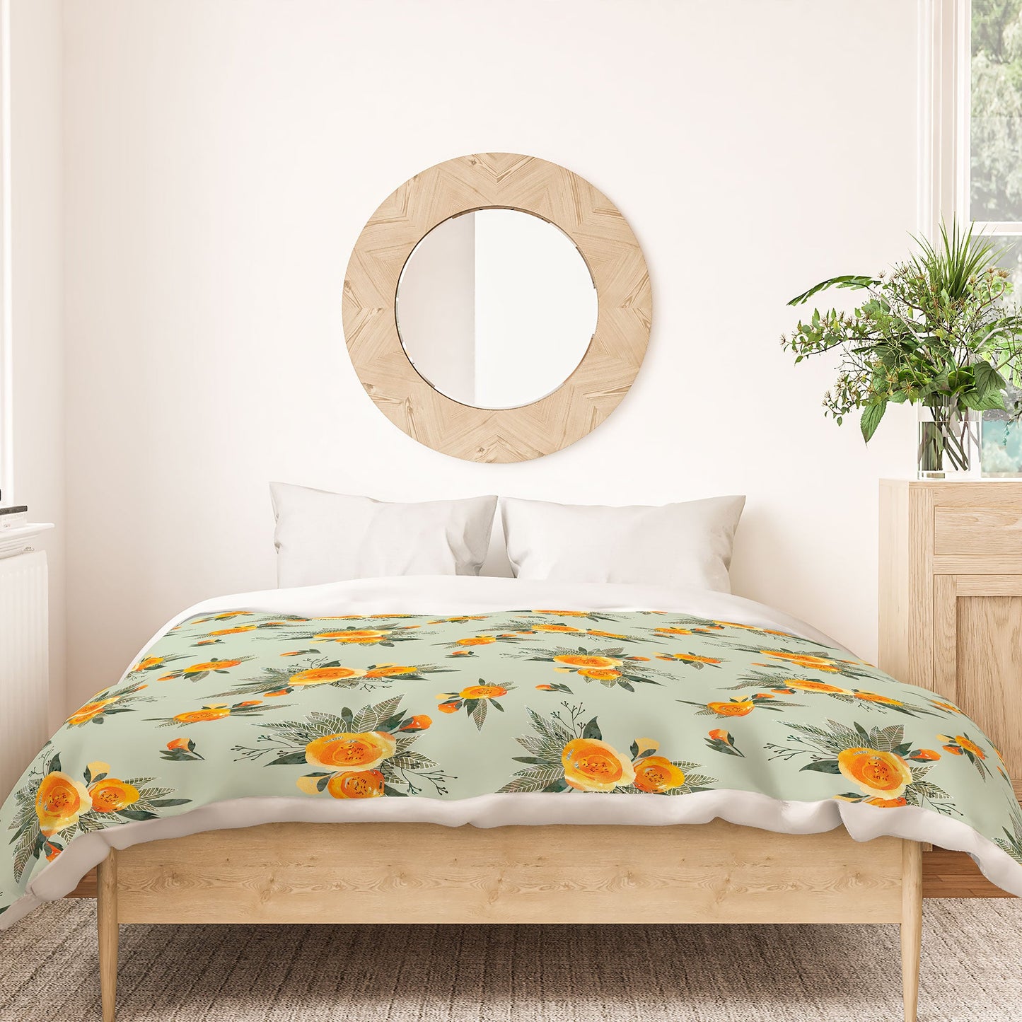 Iveta Abolina Tangerine Burst Duvet Cover