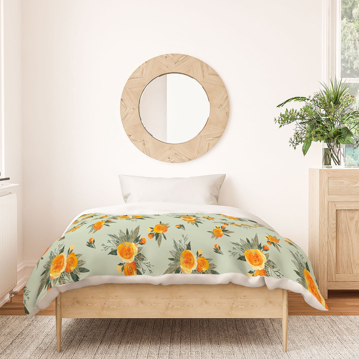 Iveta Abolina Tangerine Burst Duvet Cover