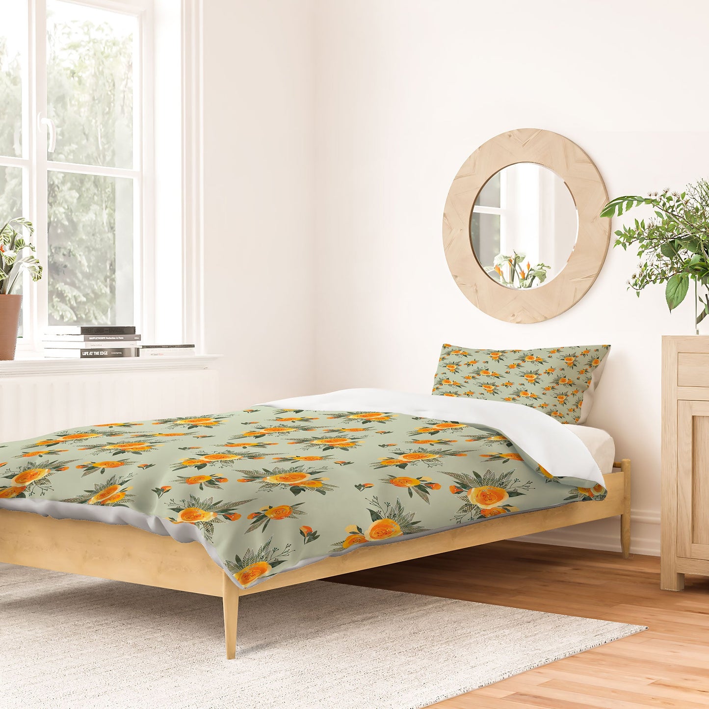 Iveta Abolina Tangerine Burst Duvet Cover