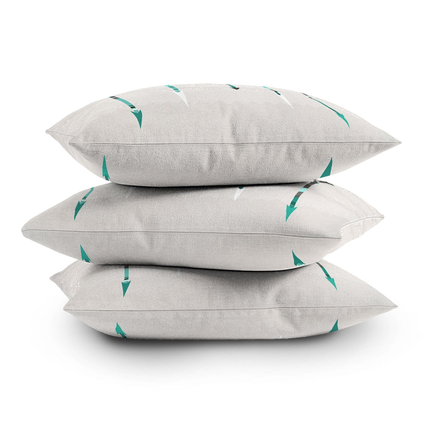 Iveta Abolina Teal Feathers Outdoor Throw Pillow
