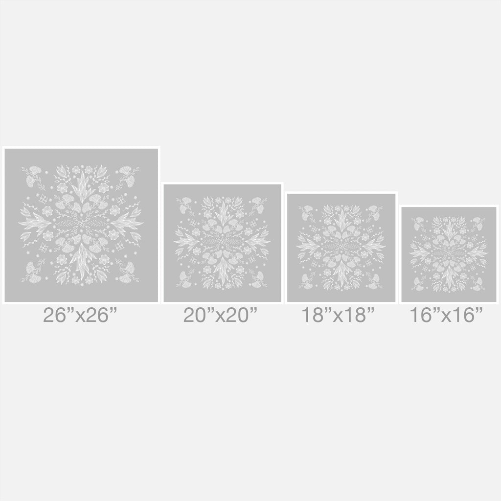 Iveta Abolina White Floral Gray II Throw Pillow