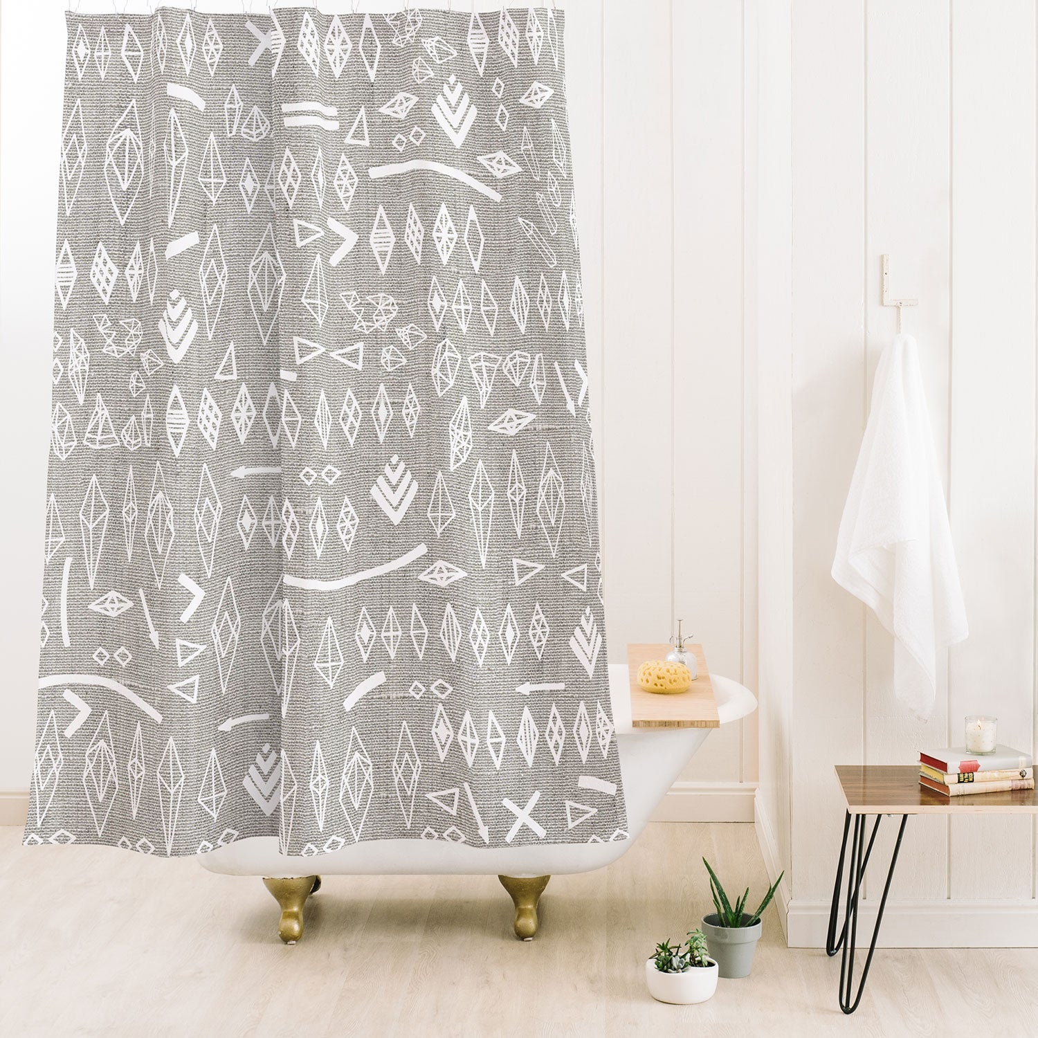 Iveta Abolina White Morning Shower Curtain