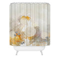 Iveta Abolina White Velvet Shower Curtain