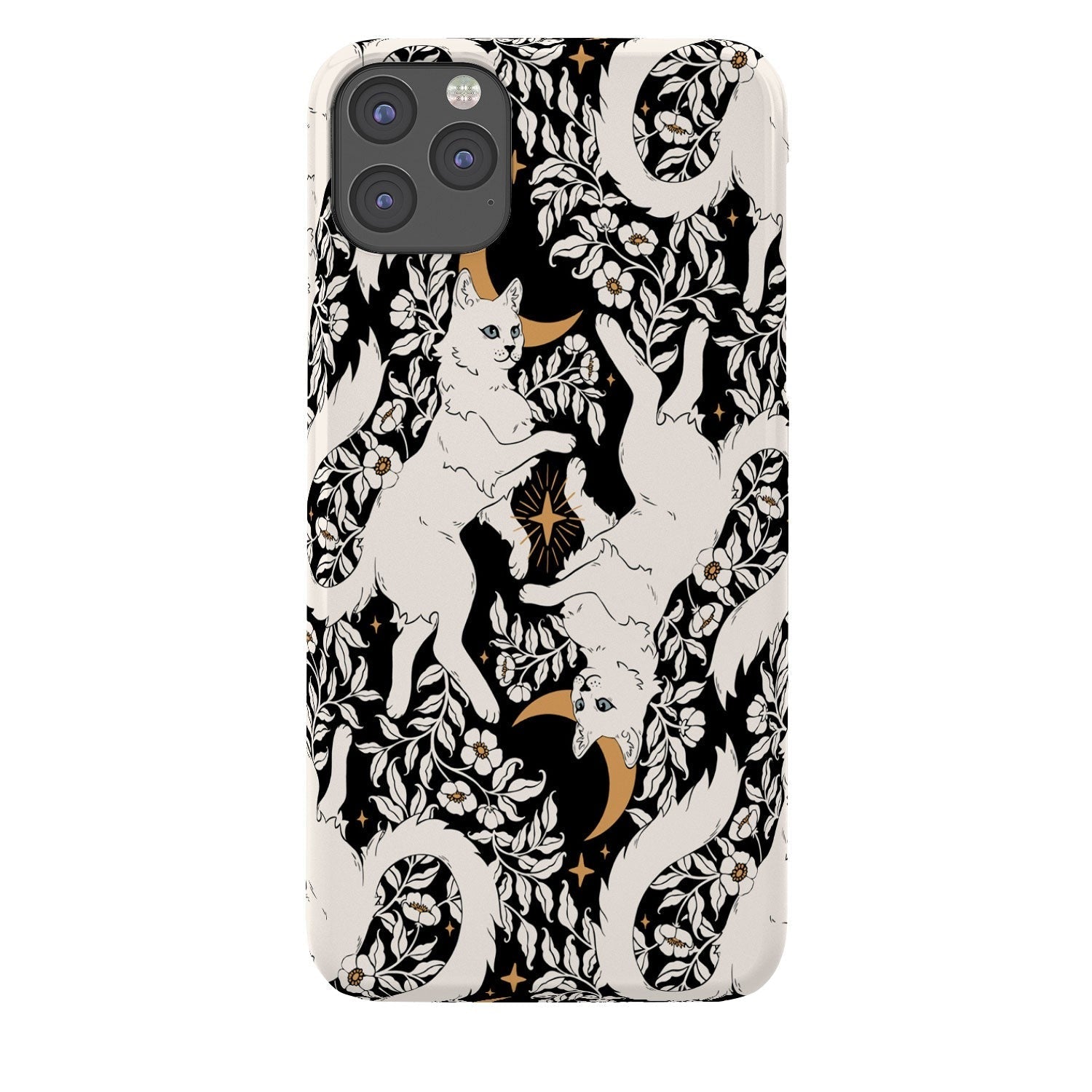 Avenie Celestial Cats Gold Phone Case