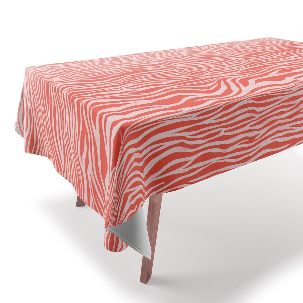Avenie BR Red Zebra Stripe Tablecloth