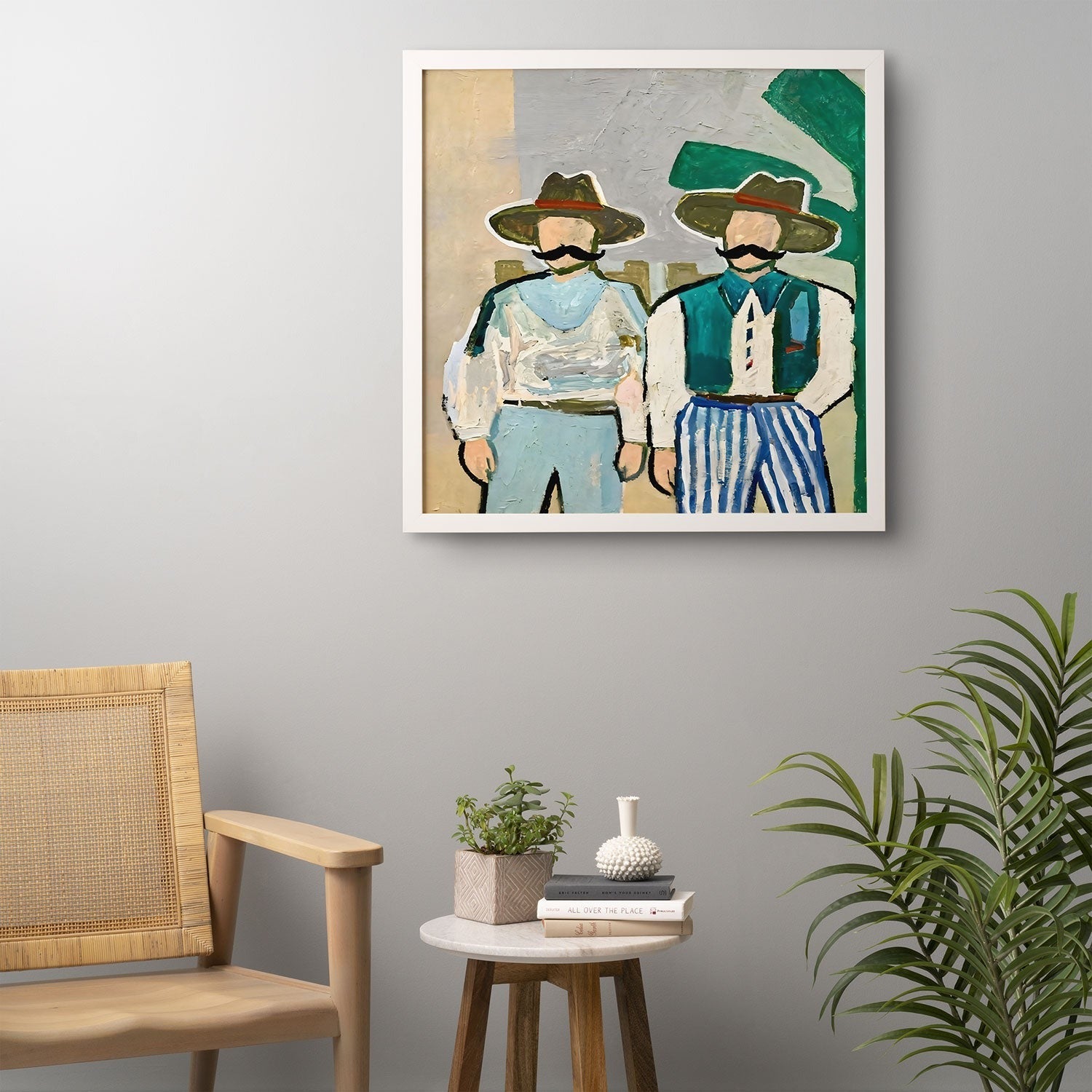 83 Oranges Side By Side Cowboy Edition Framed Wall Art