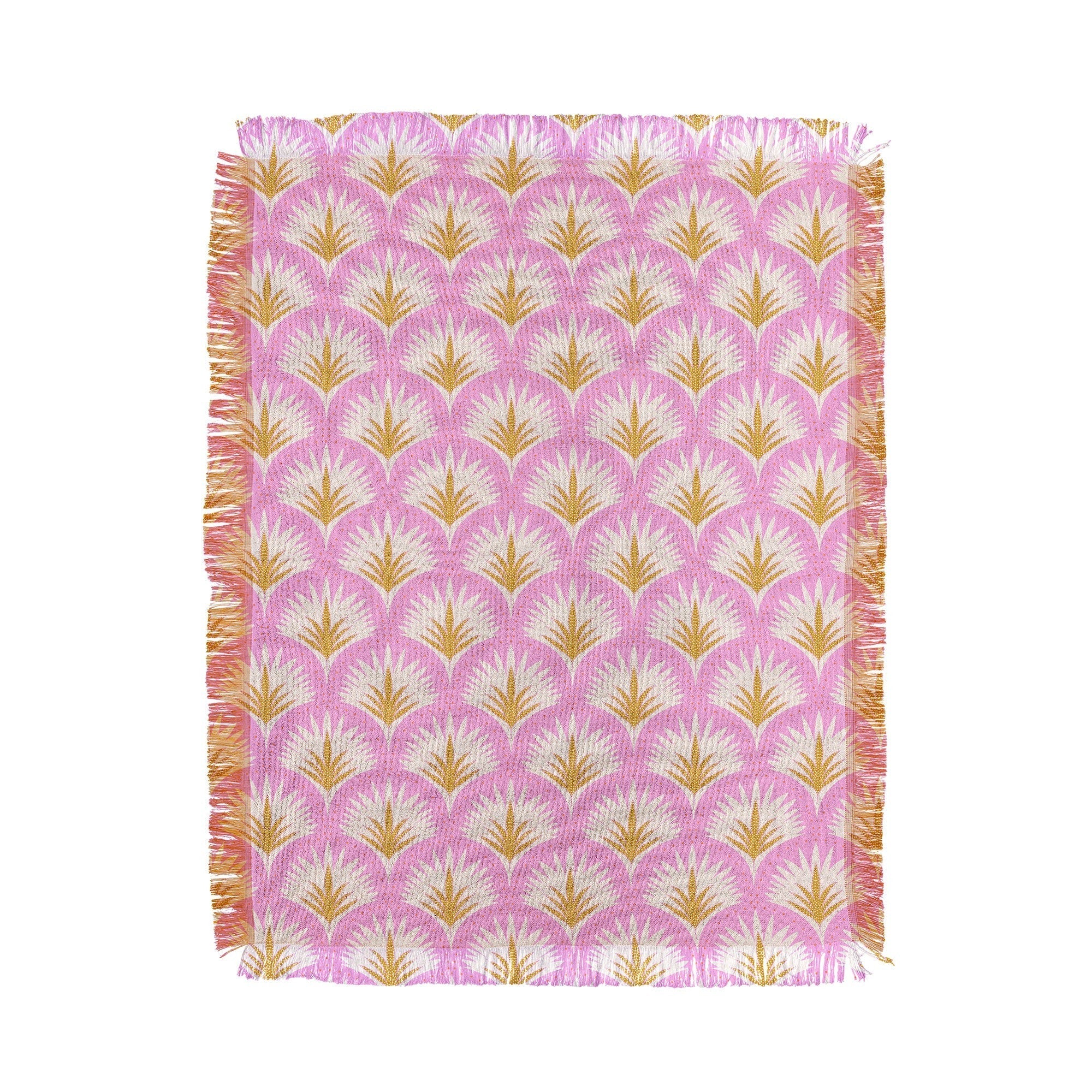 Jennifer Labre Pink Palmetto Throw Blanket