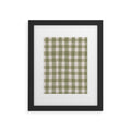 Menina Lisboa Rustic Green Plaid Framed Art Print
