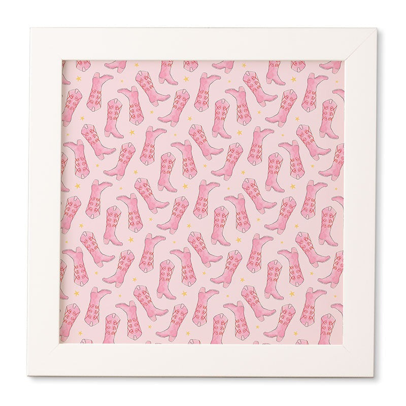 Love_Ryming Stars and Boots Framed Wall Art