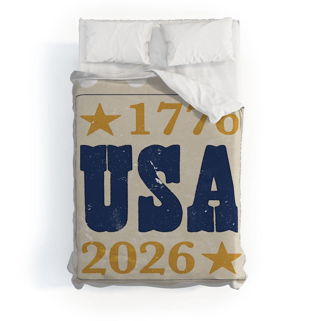 DENY Designs USA Stamp Duvet Cover