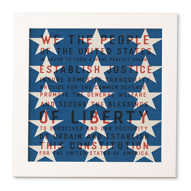 DENY Designs Starred Preamble Framed Wall Art