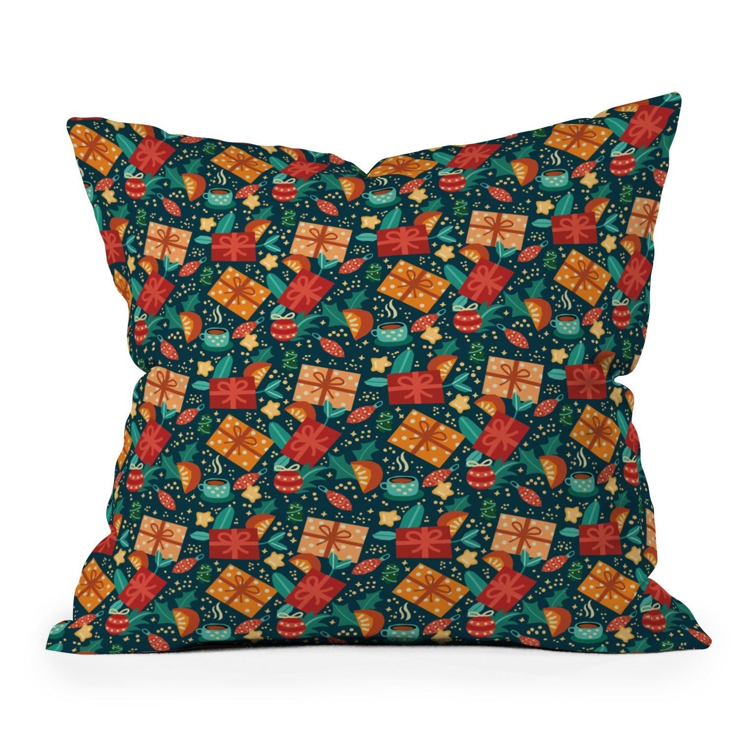 Valeria Frustaci Christmas pattern Throw Pillow