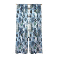 Ninola Design Botanic Retreat Ombre Abstract Watercolor Flowers Blue Navy Sheer Non Repeat