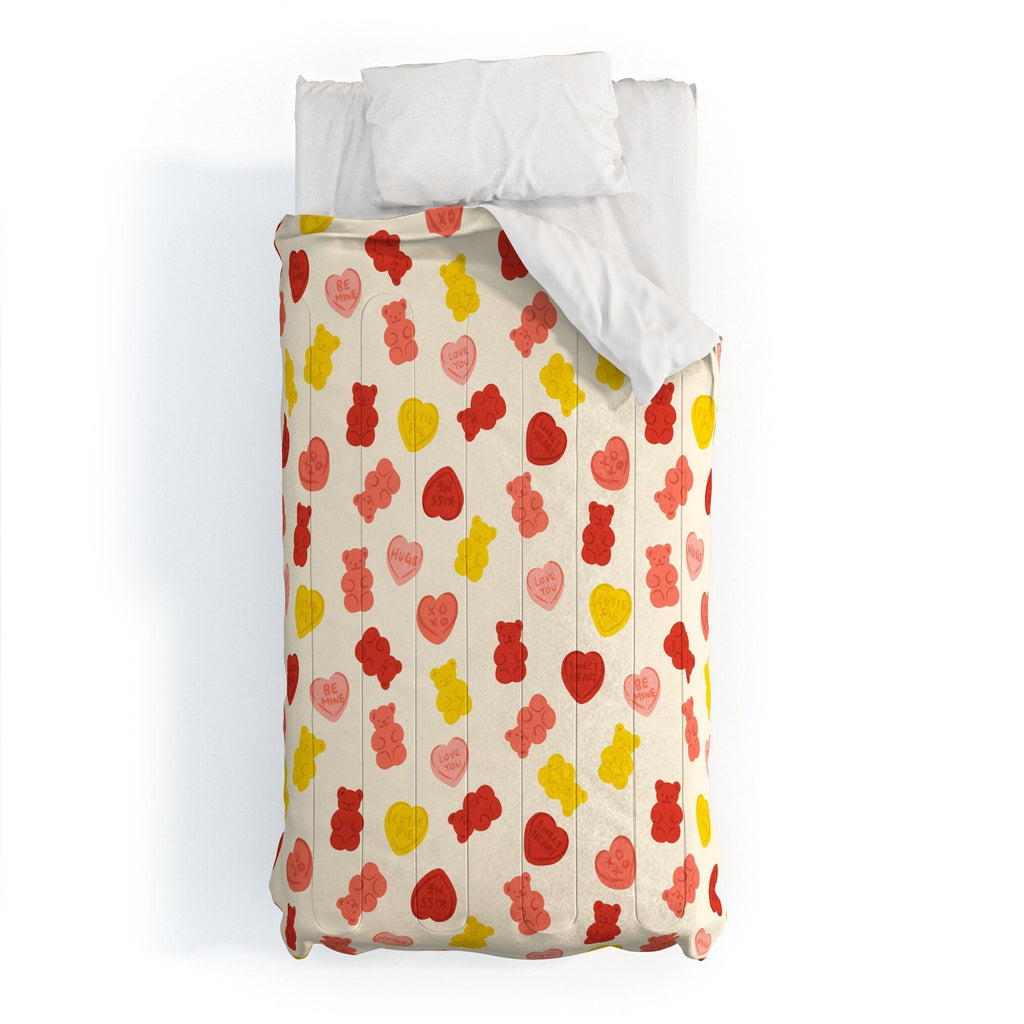 Design by Spark Gummy Bears and Candy Hearts Valentines Comforter