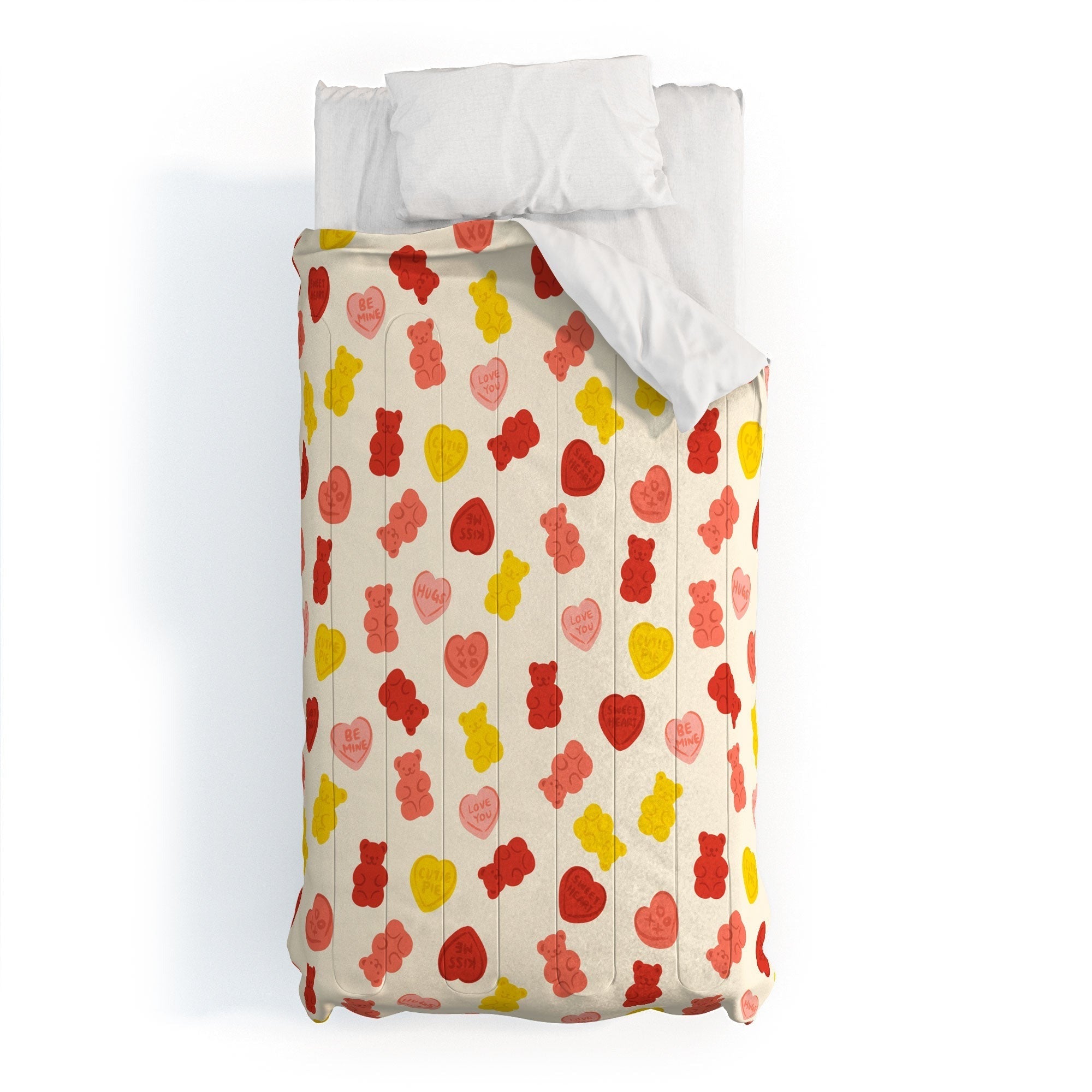 Design by Spark Gummy Bears and Candy Hearts Valentines Comforter