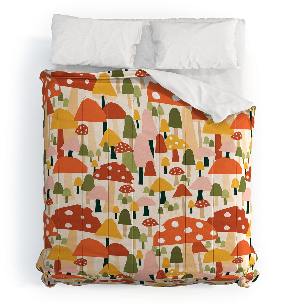 Valeria Frustaci autumnal mushrooms Comforter