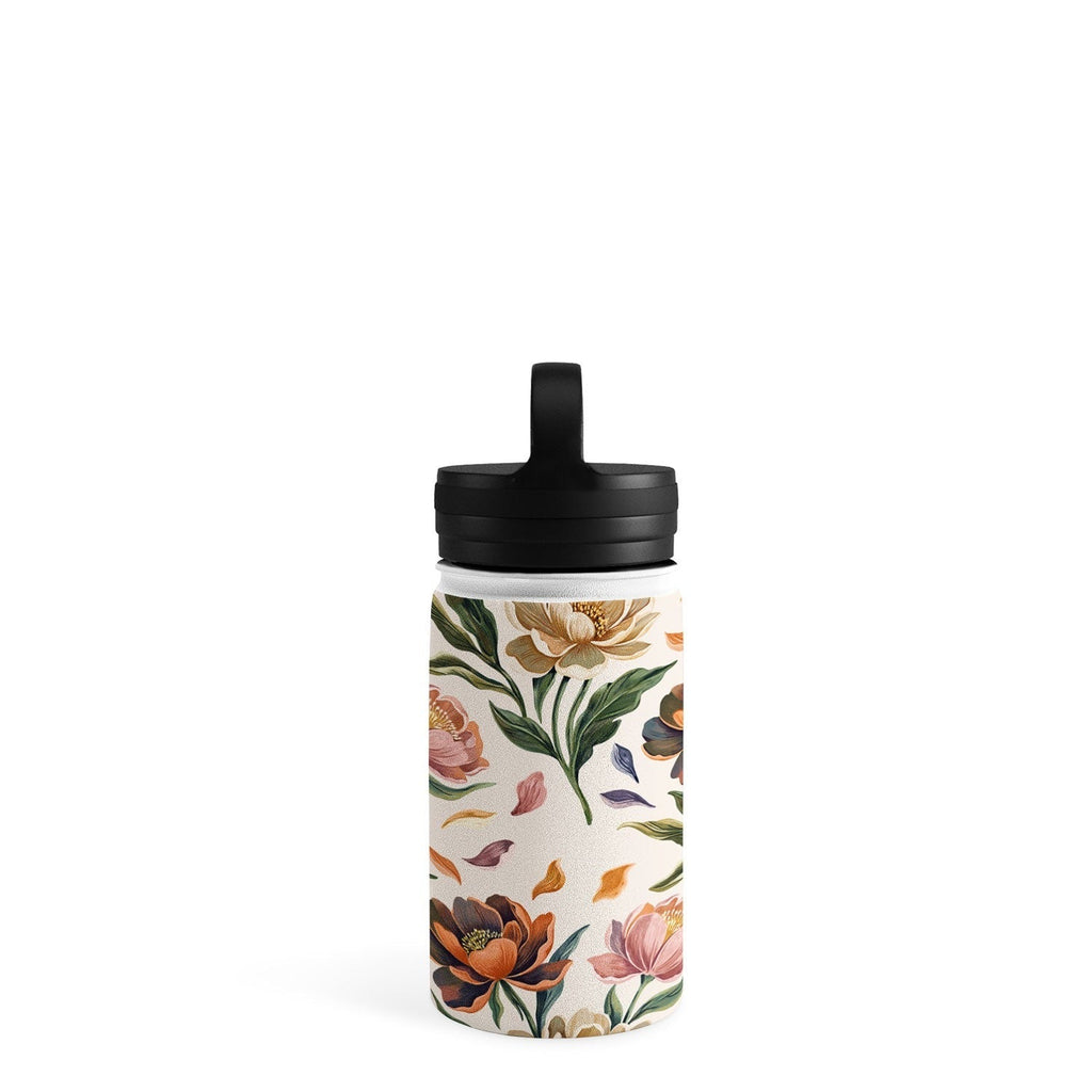 Marta Barragan Camarasa Hand Painted Peony Florals Water Bottle