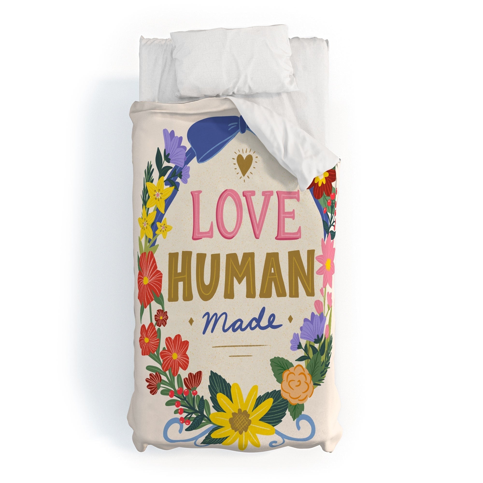 Design by Spark Love Human Made Floral Wreath Duvet Cover
