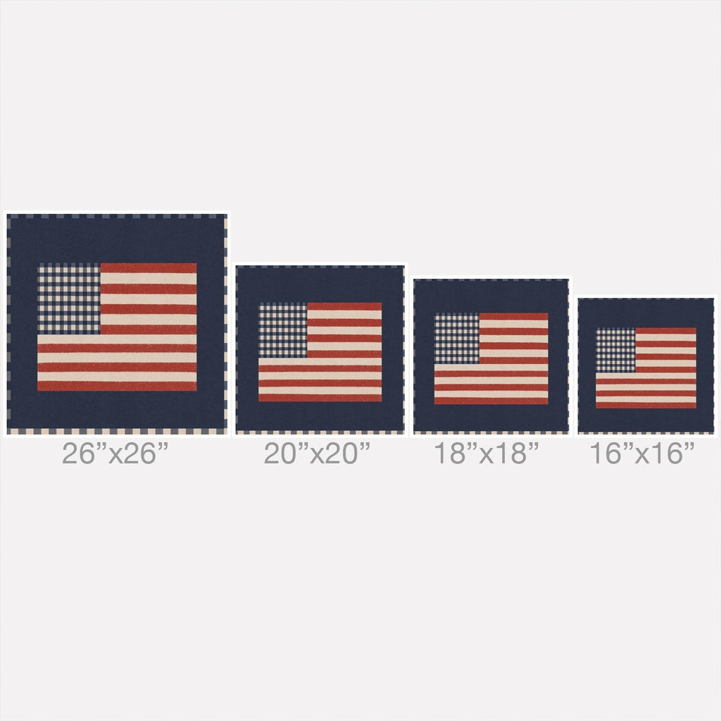 DENY Designs Gingham Flag Outdoor Throw Pillow