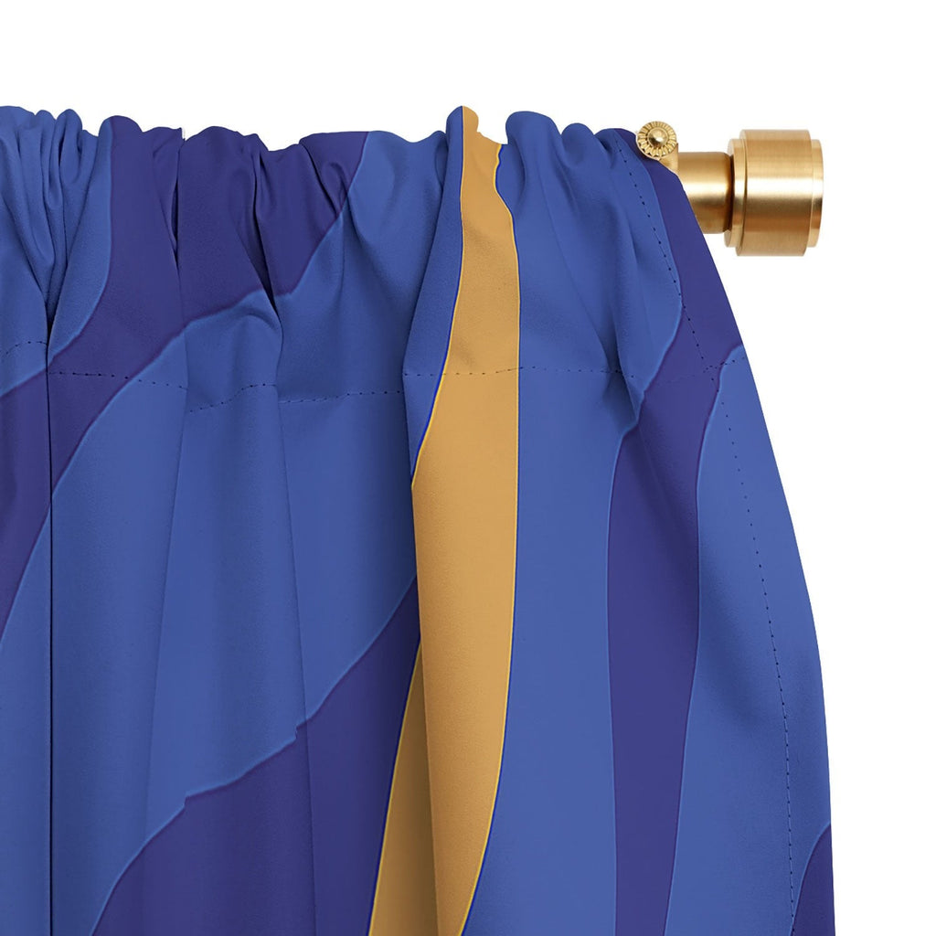 Camilla Foss Pebbles in Stream Blackout Window Curtain