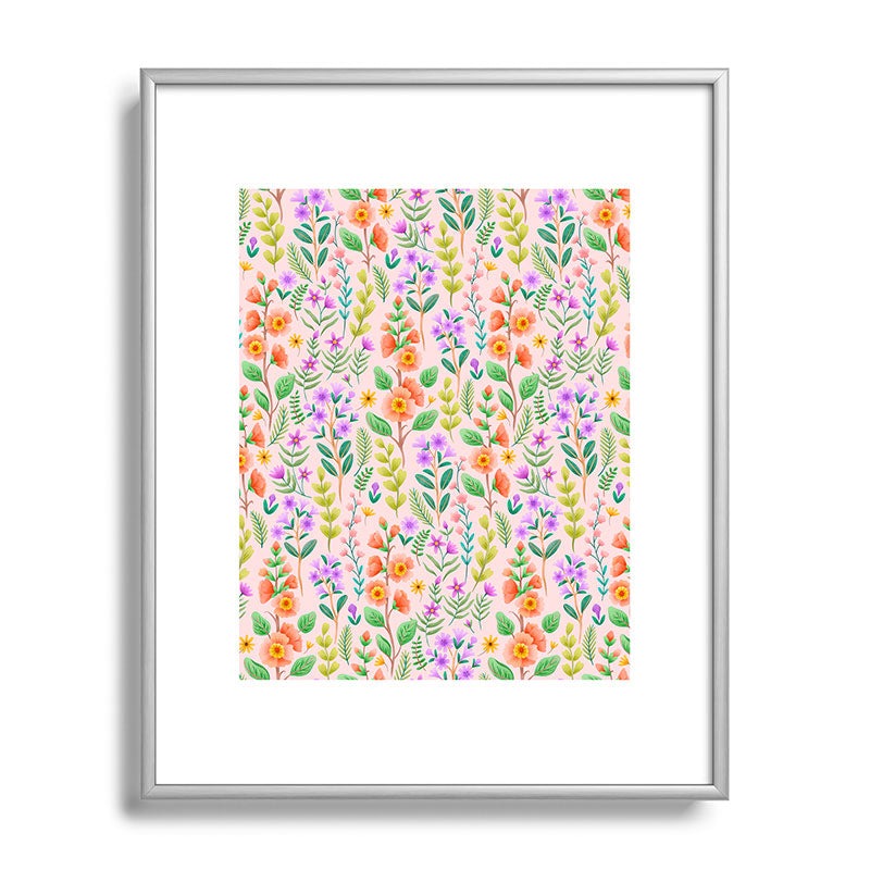 Pimlada Phuapradit Ditsy Spring Floral Metal Framed Art Print