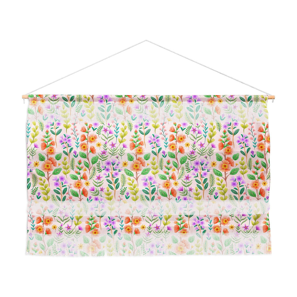 Pimlada Phuapradit Ditsy Spring Floral Wall Hanging Landscape