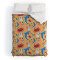 Seta Zakian Sailing Sealife yellow Duvet Cover