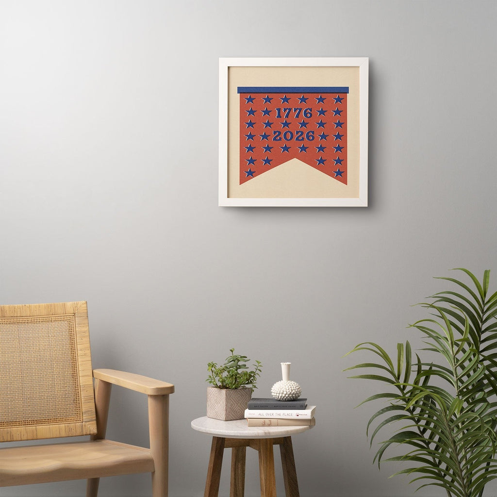 DENY Designs Star Banner Framed Wall Art