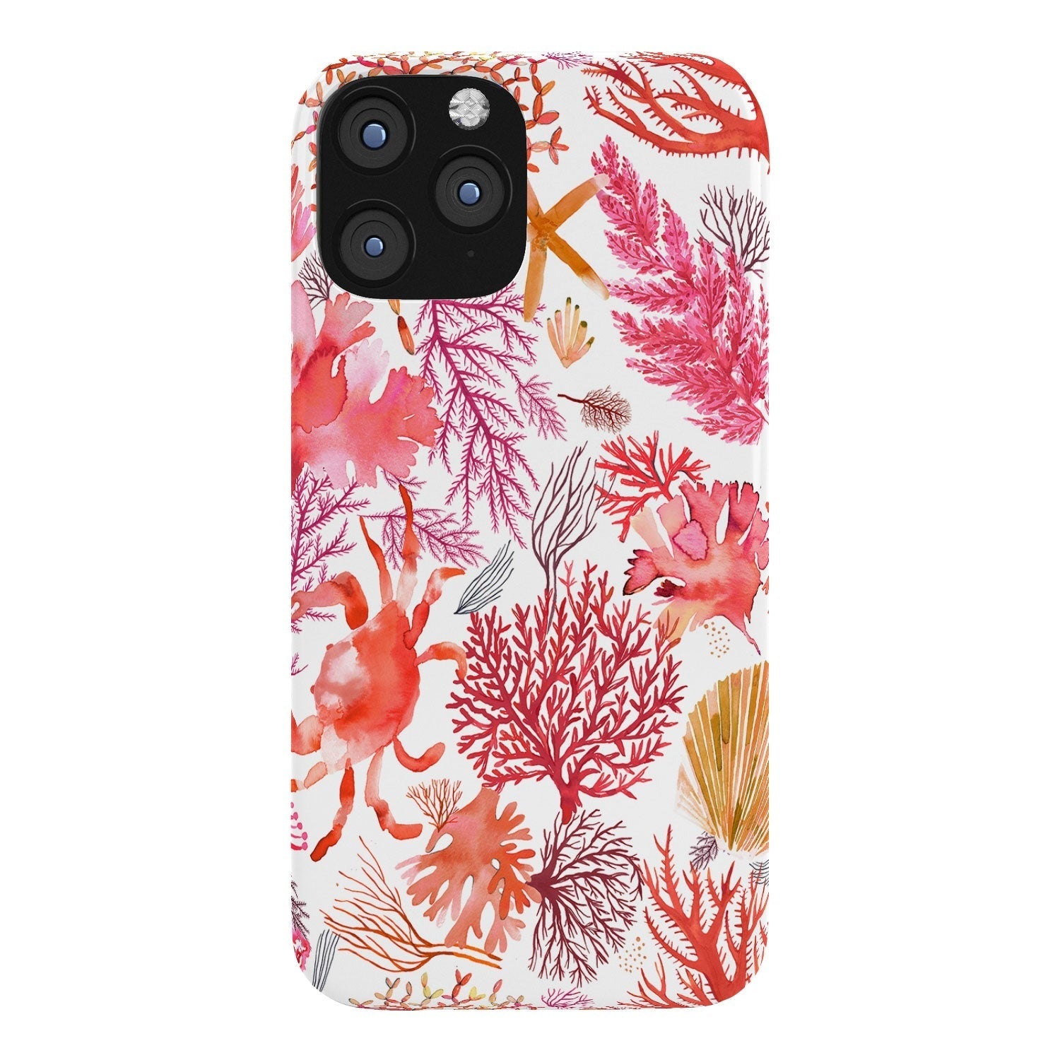 Ninola Design Botanic Retreat Coral Reef Crab Lobster Red Phone Case
