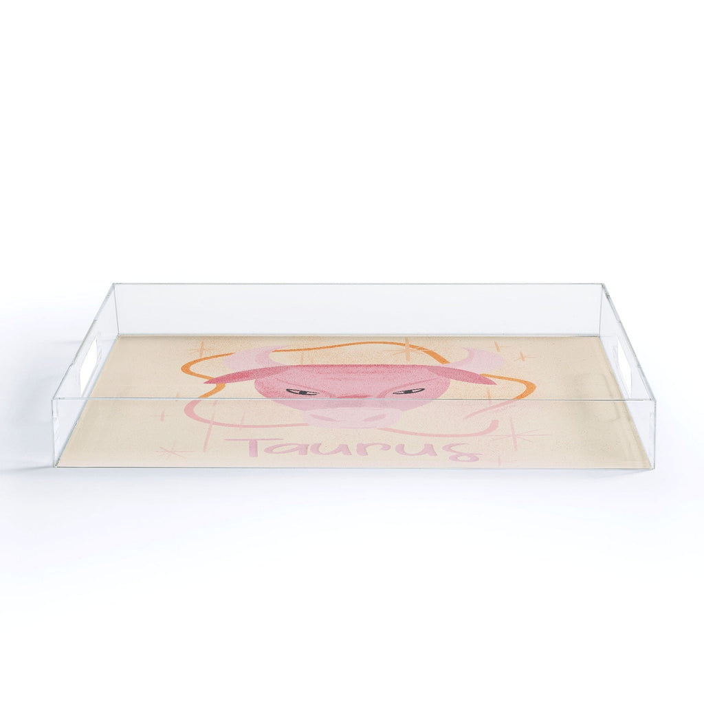 Little Om Zodiac Sign Taurus Acrylic Tray