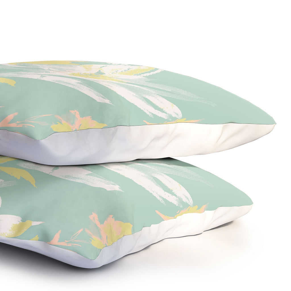 Gabriela Fuente Emma Floral Mint Pillow Shams