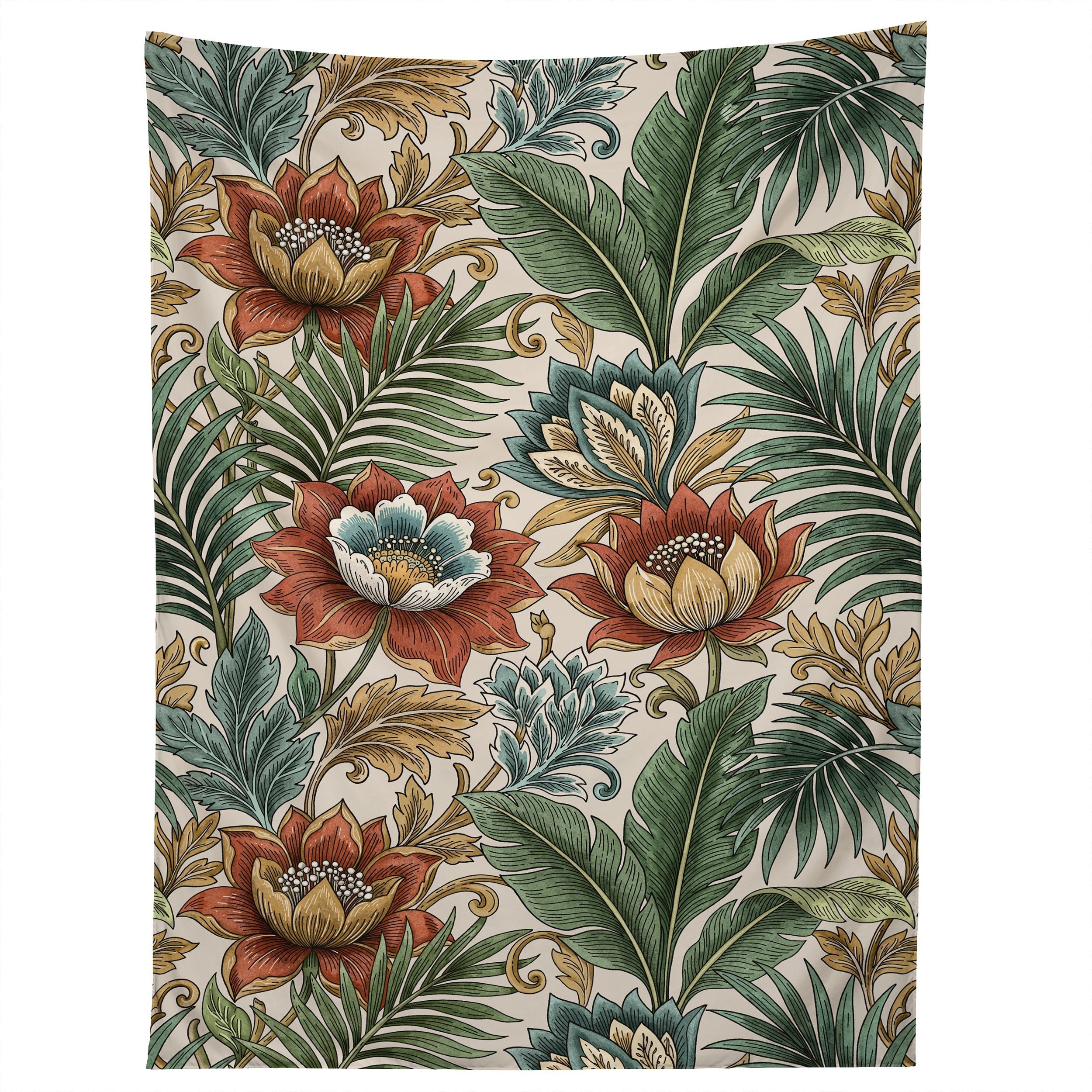 Marta Barragan Camarasa Retro Jungle Garden Tapestry