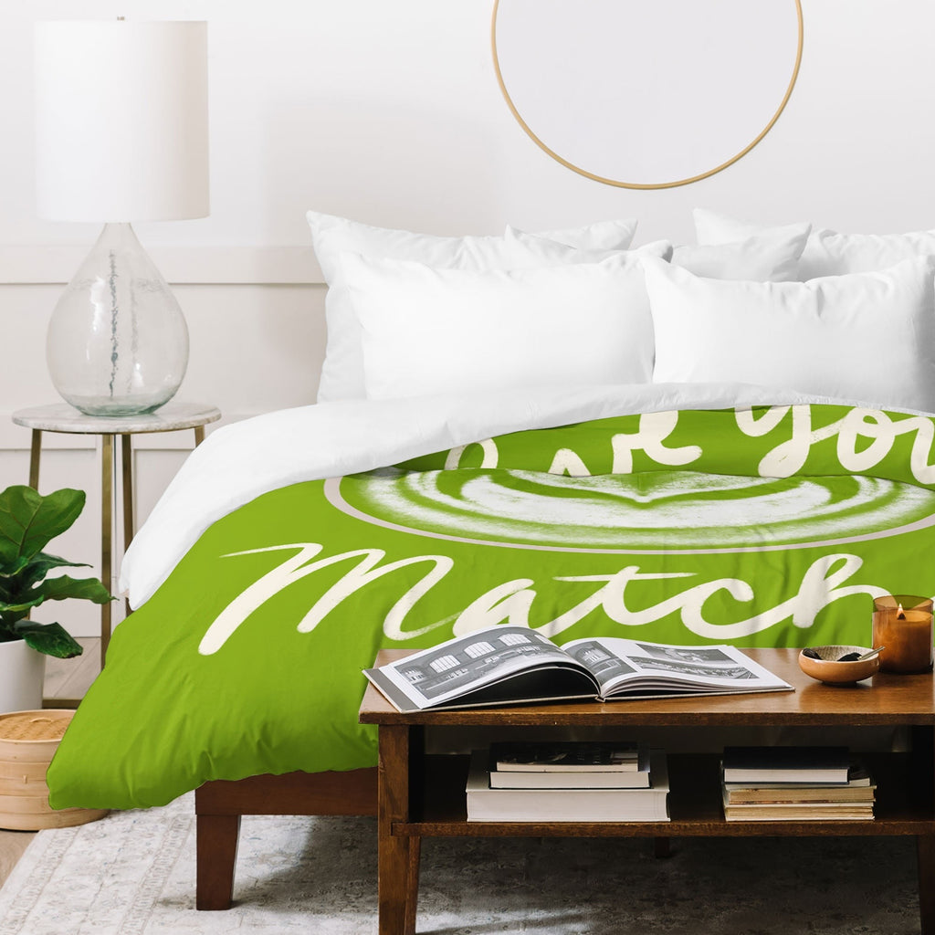 Design by Spark Love You So Matcha Duvet Cover