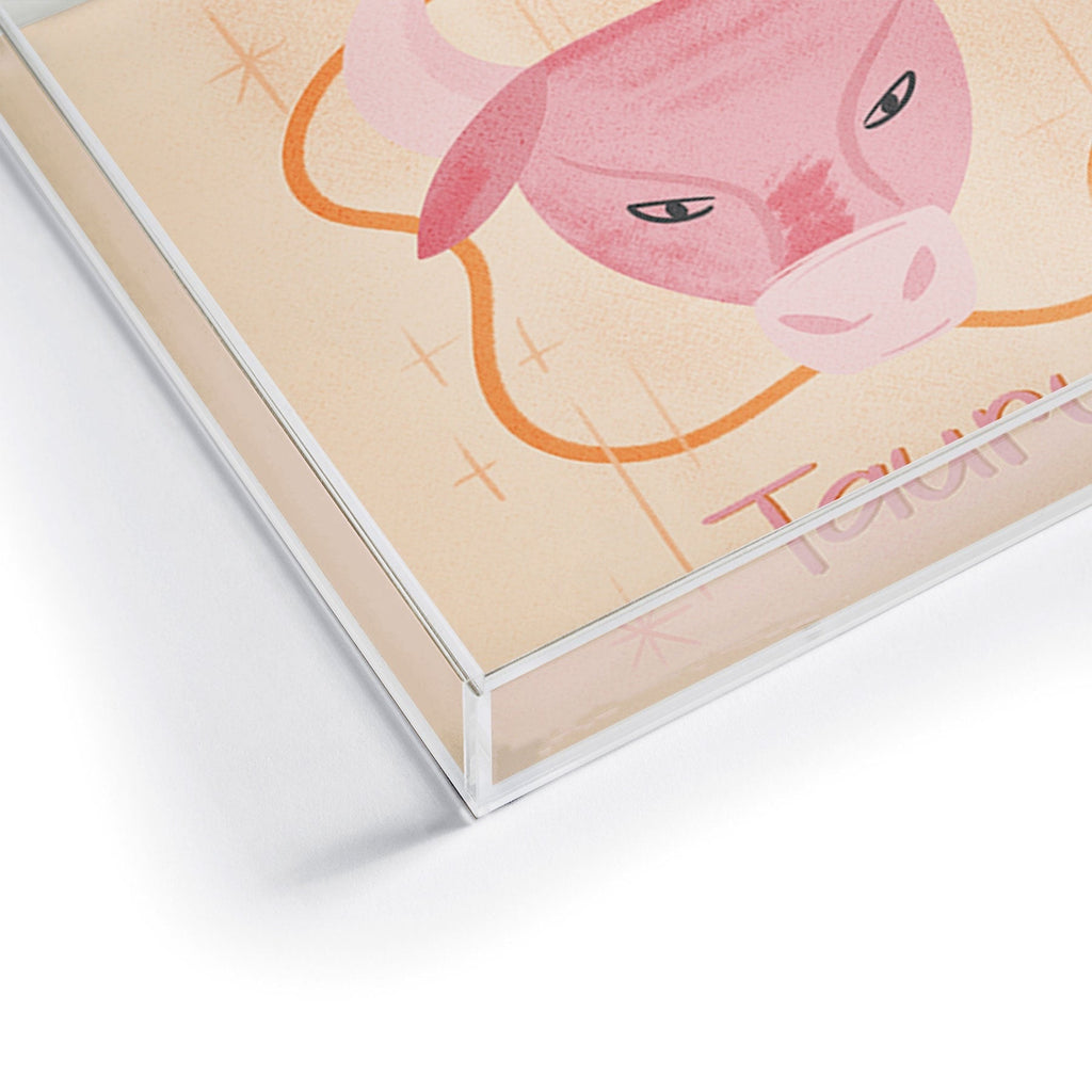Little Om Zodiac Sign Taurus Acrylic Tray