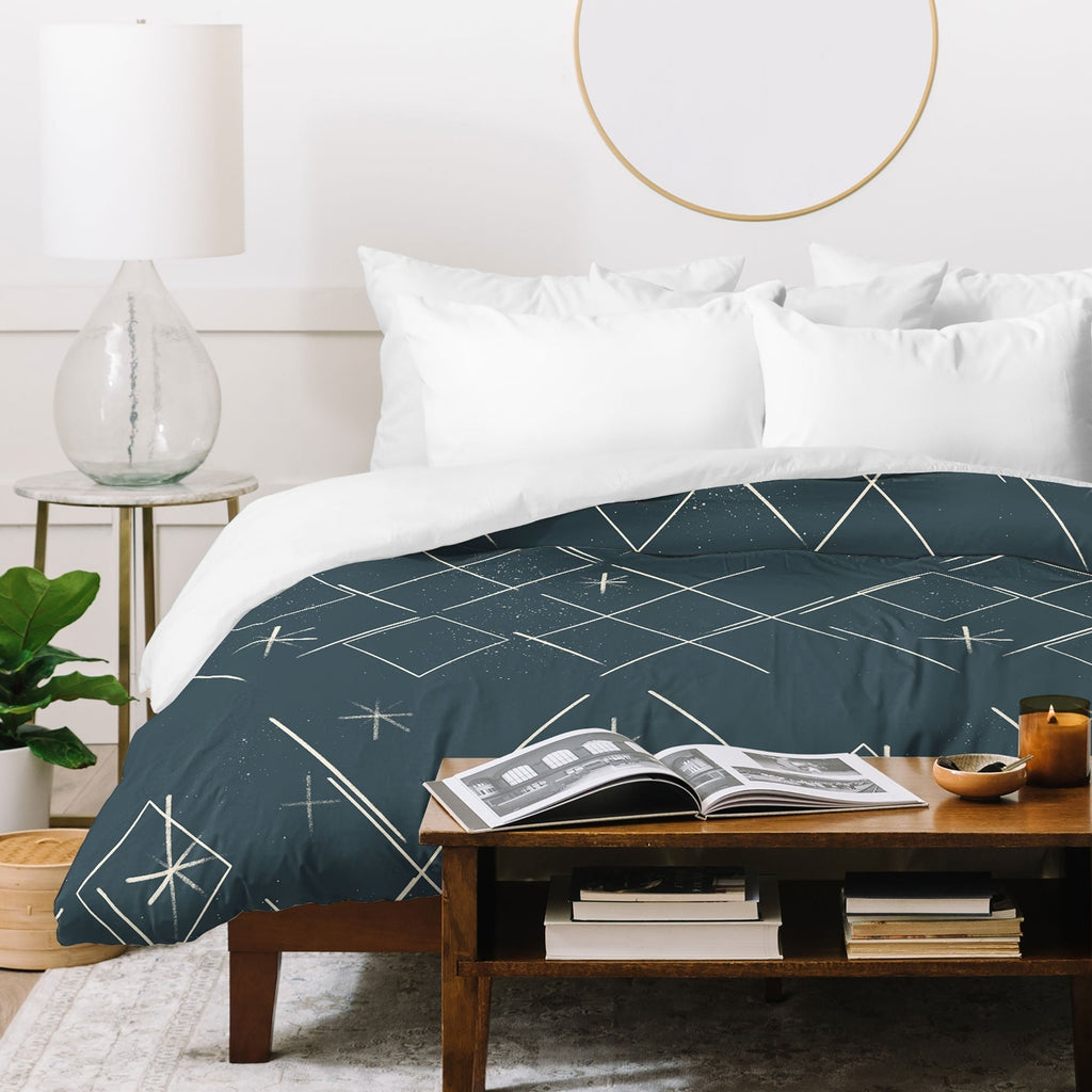 Little Om Starry Web navy Duvet Cover