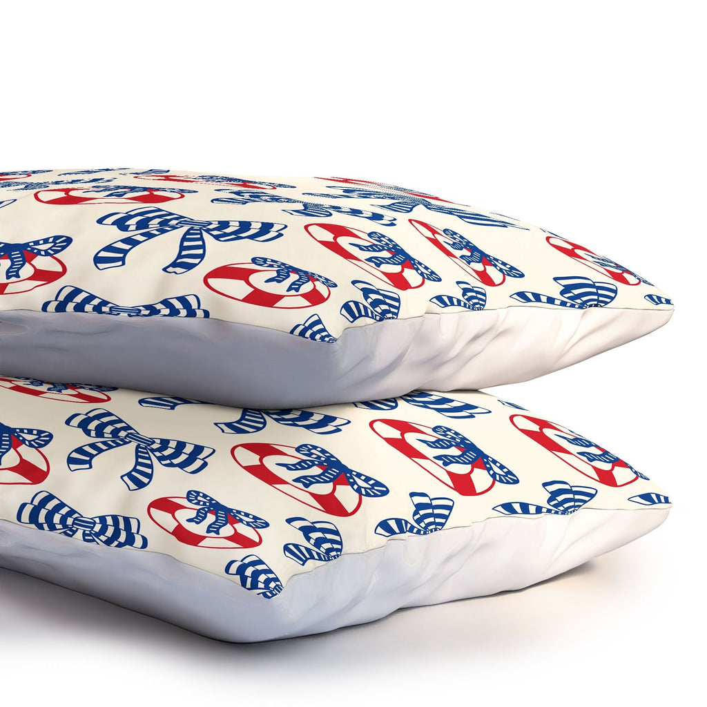 Design by Spark Nautical Christmas Bows Pillow Shams