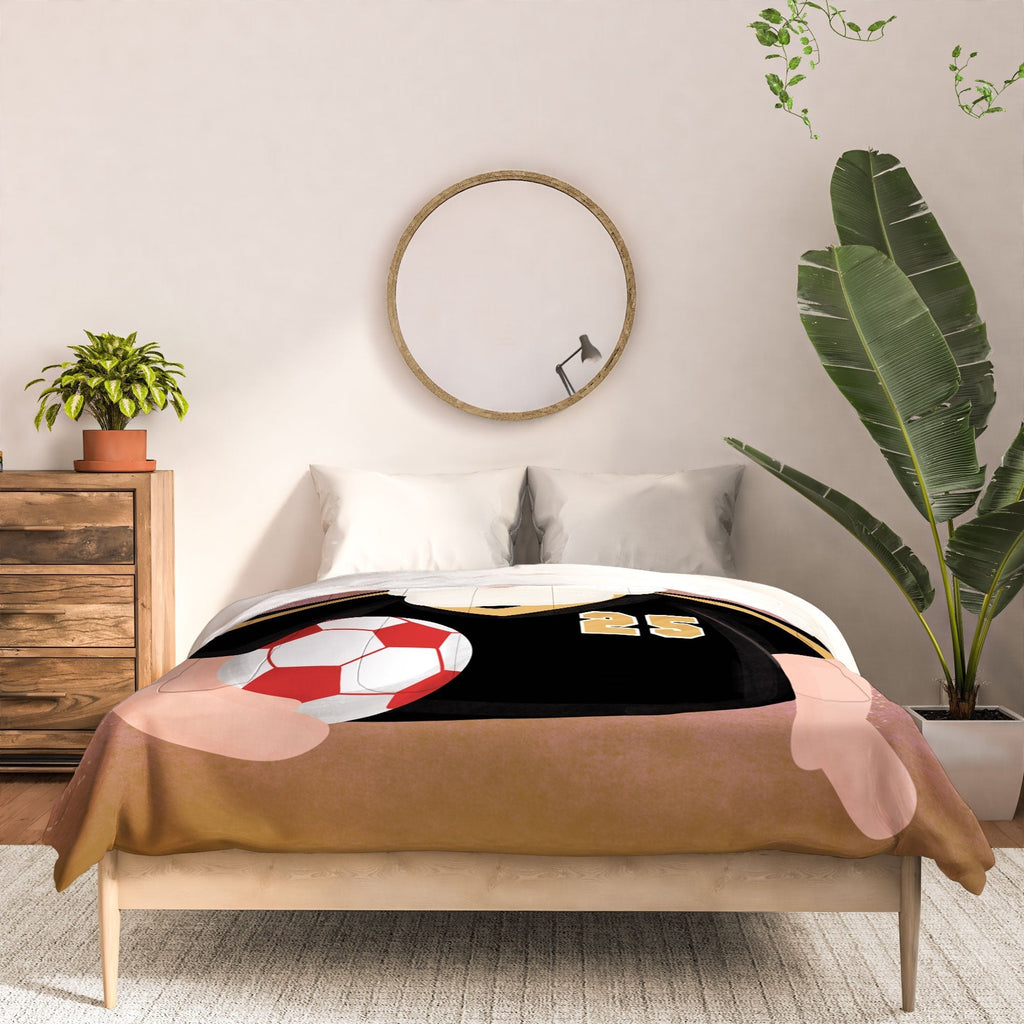 Design by Spark Sporty Soccer Santa Comforter