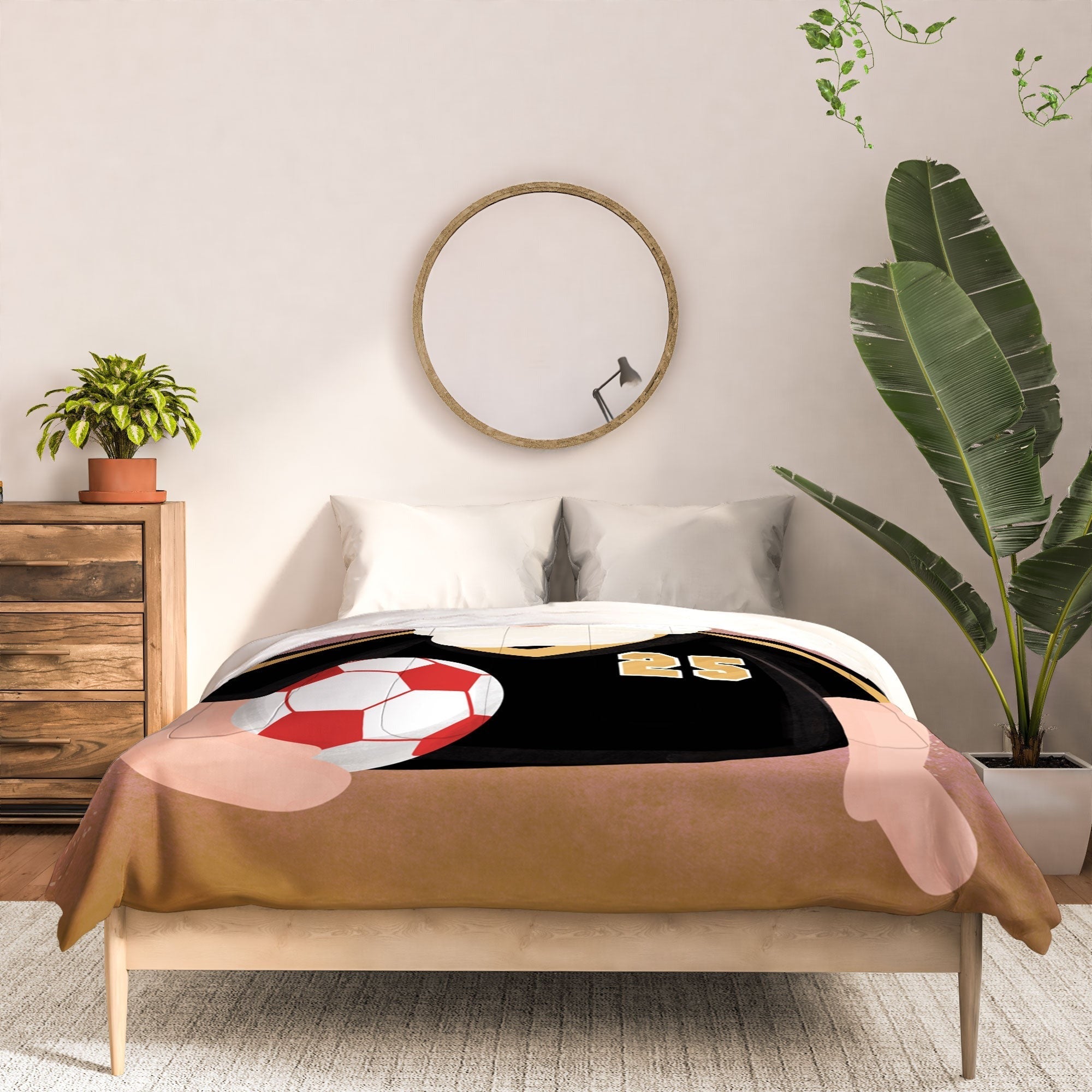 Design by Spark Sporty Soccer Santa Comforter