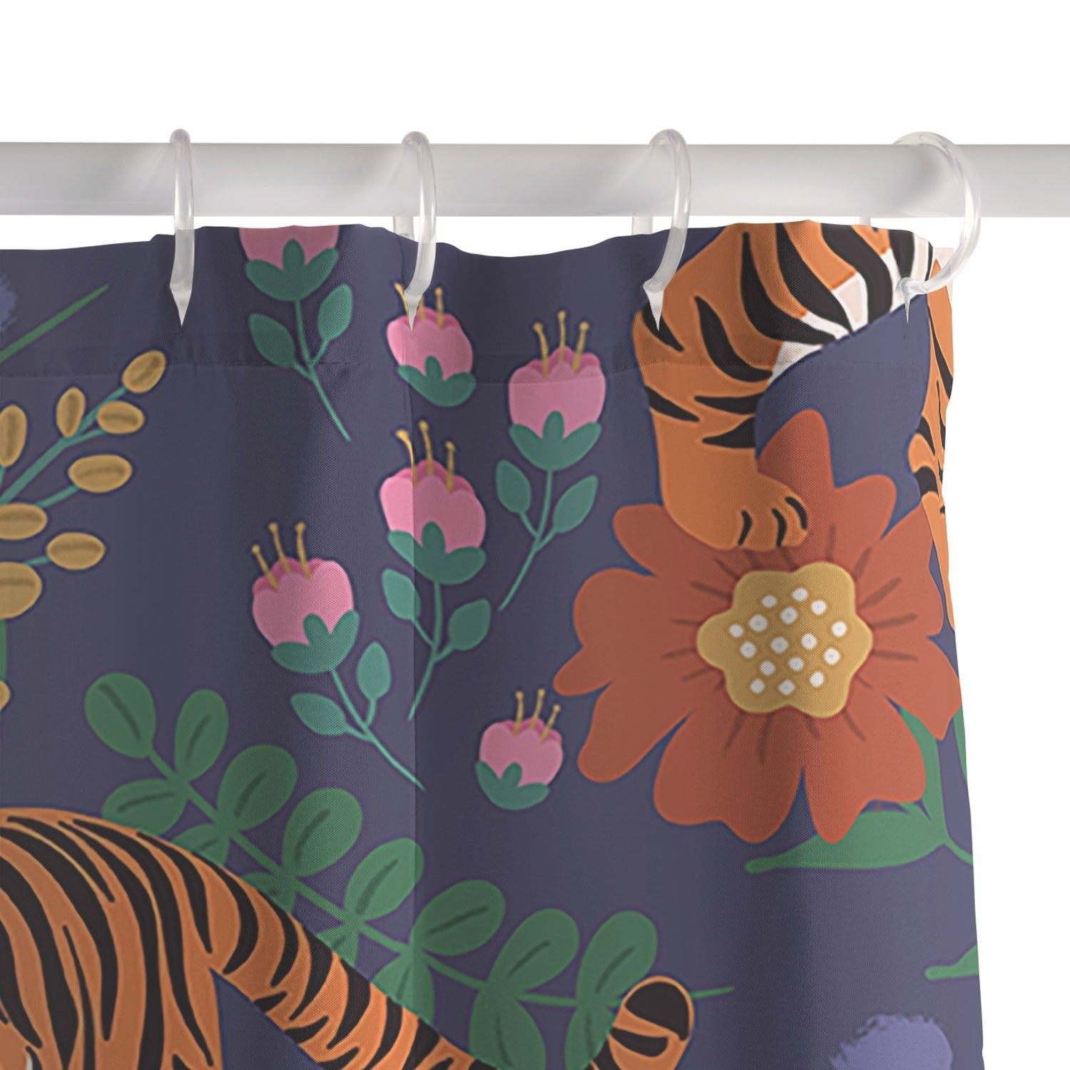 Design by Spark Tiger of the Glorious Jungle Shower Curtain