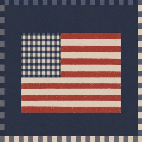 DENY Designs Gingham Flag Shower Curtain