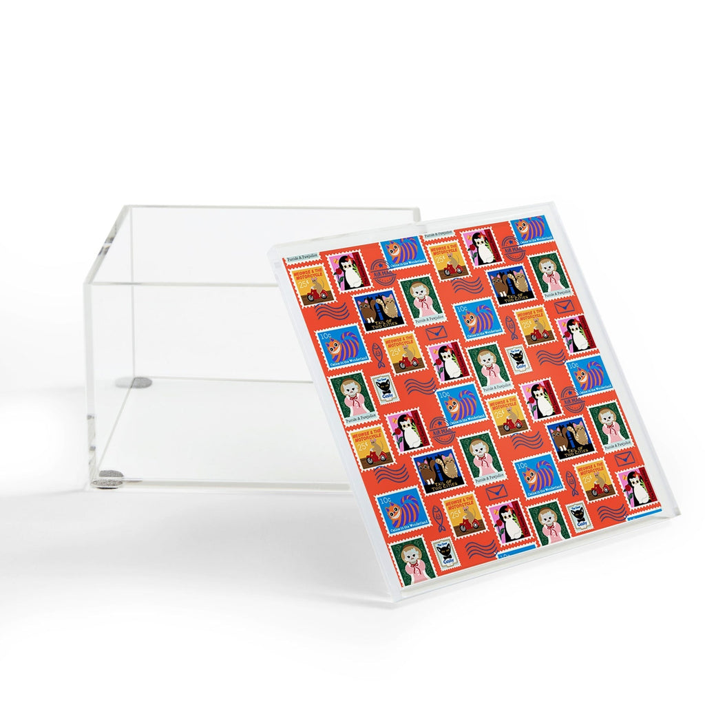 Design by Spark Classic Book Cat Stamps Acrylic Box