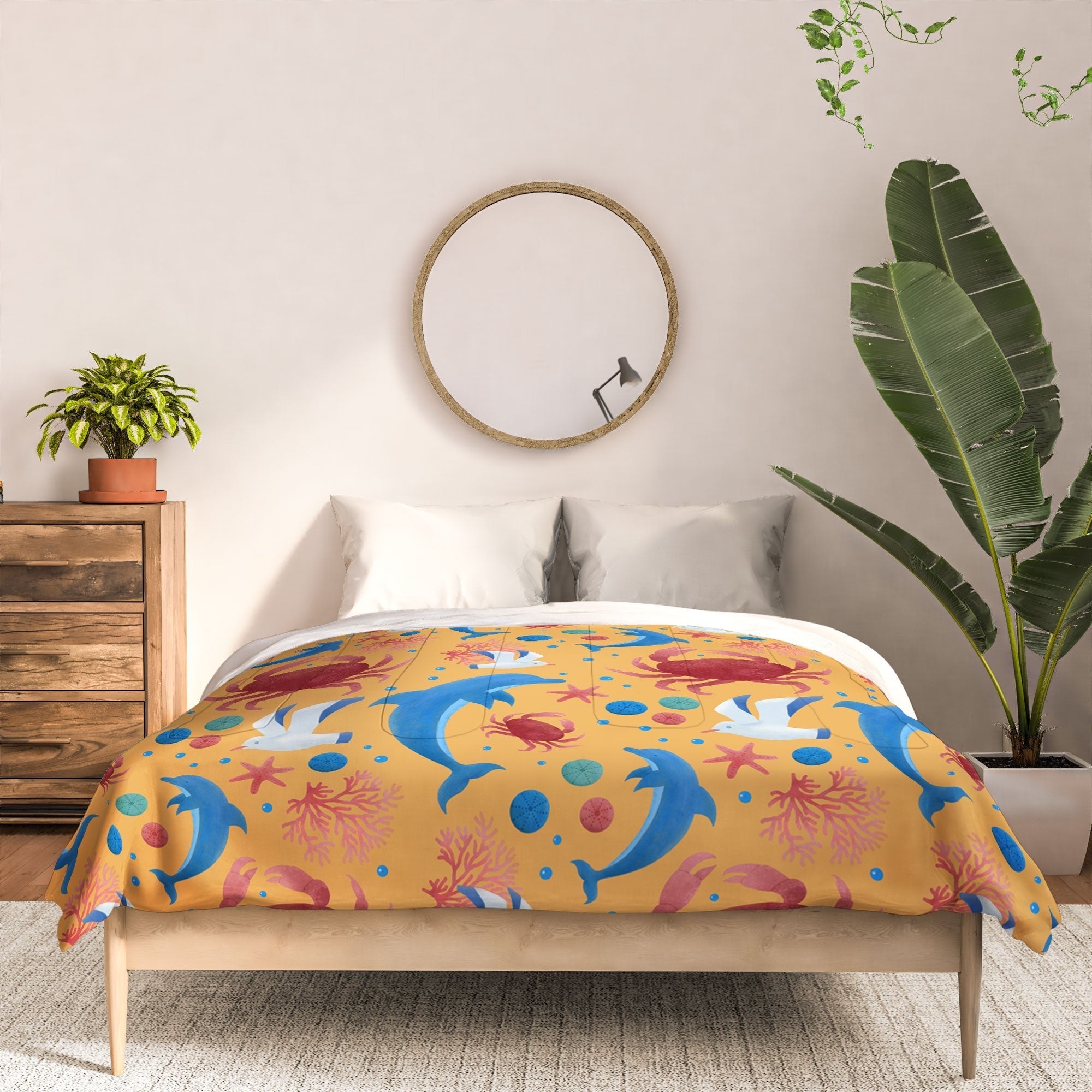 Seta Zakian Sailing Sealife yellow Comforter