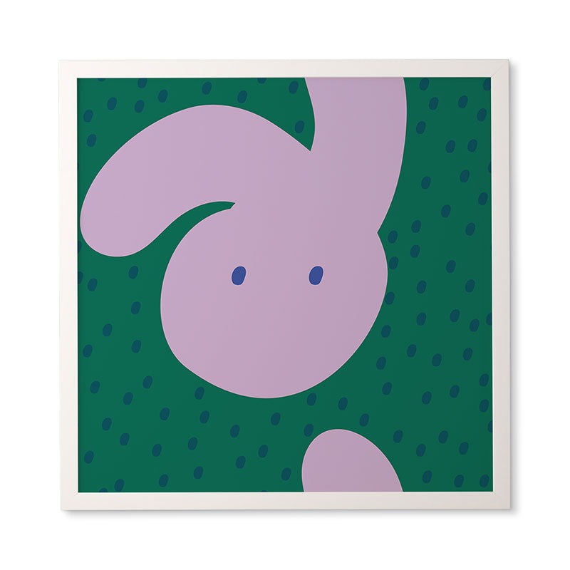 Camilla Foss Pebbles and Rabbit Framed Wall Art