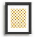 Ninola Design Everyday Artifact Checker Mosaic Tiles Geometry Yellow Recessed Framing Rectangle