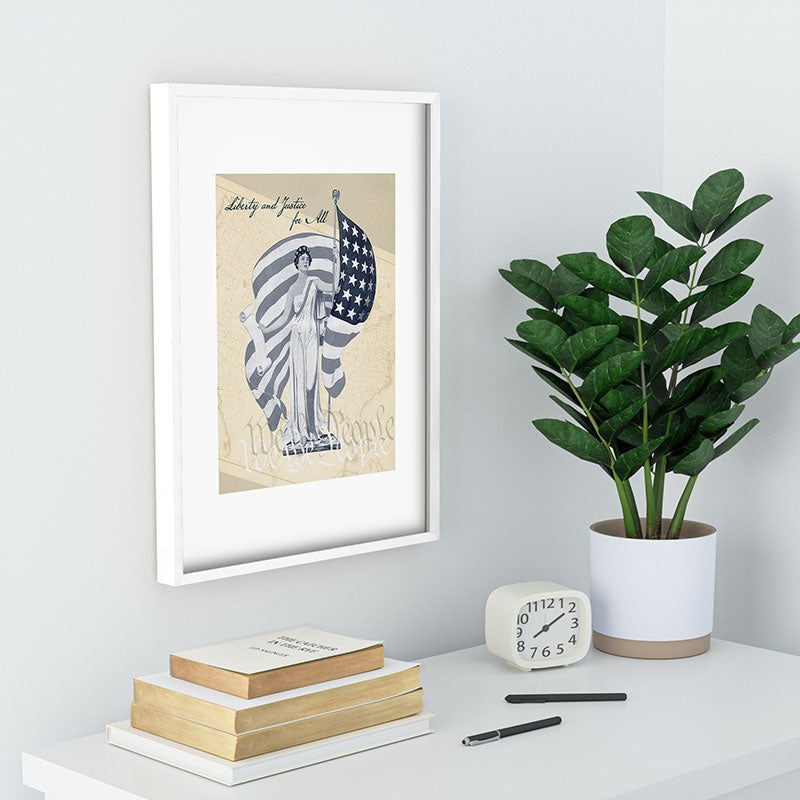 DENY Designs Liberty and Justice Woman Recessed Framing Rectangle