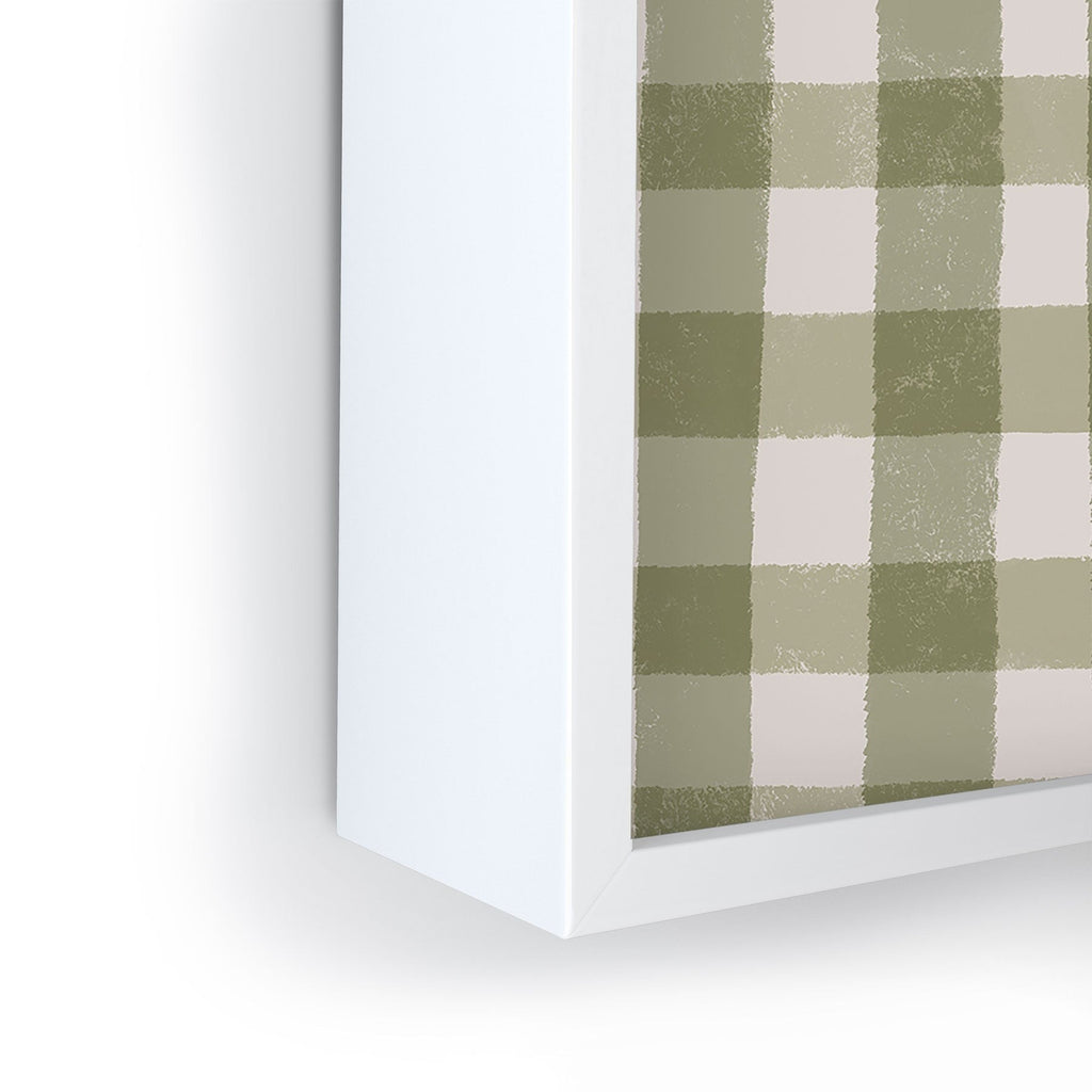 Menina Lisboa Rustic Green Plaid Framed Mini Art Print