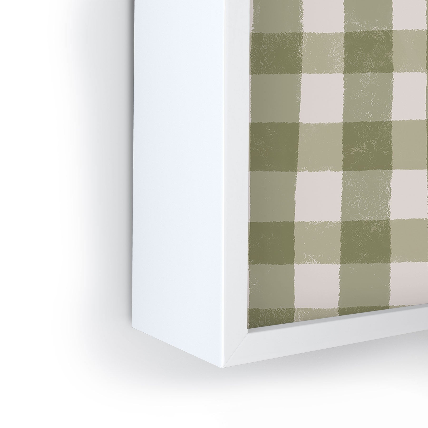 Menina Lisboa Rustic Green Plaid Framed Mini Art Print