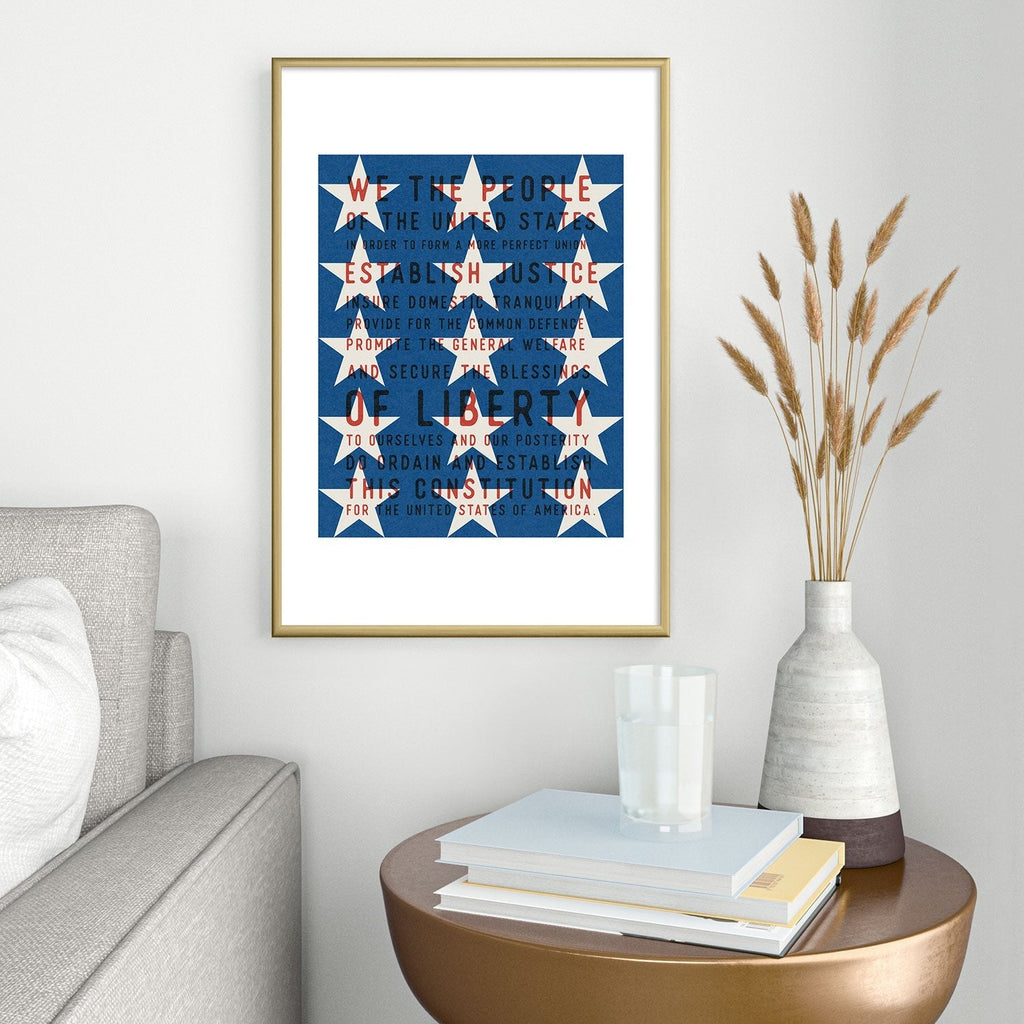 DENY Designs Starred Preamble Metal Framed Art Print