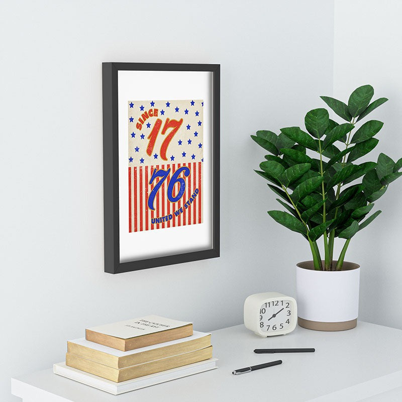 DENY Designs 1776 Stars Recessed Framing Rectangle
