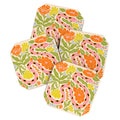 Jaclyn Caris Snake in the Garden Coaster Set